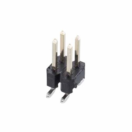 Harwin Board Connector, 4 Contact(S), 2 Row(S), Male, Straight, 0.1 Inch Pitch, Surface Mount Terminal, M20-8750242R